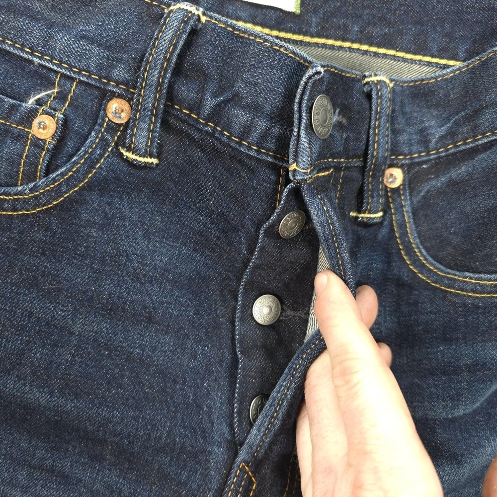 American Eagle Jeans Mens 29x31 Blue Denim Classic Selvedge AE77 Organic NEW - Picture 7 of 16